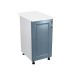 Corp inferior cu 1 Usa Zebra, Alb / MDF Albastru, si blat Alb 40 x 85 x 60